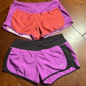 2 Nike Dri-Fit Black athletic shorts size small